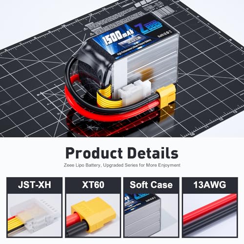 6S 1500mAh Lipo Battery 22.2V 120C with XT60 Plug RC Graphene Battery 2 Pack S91818