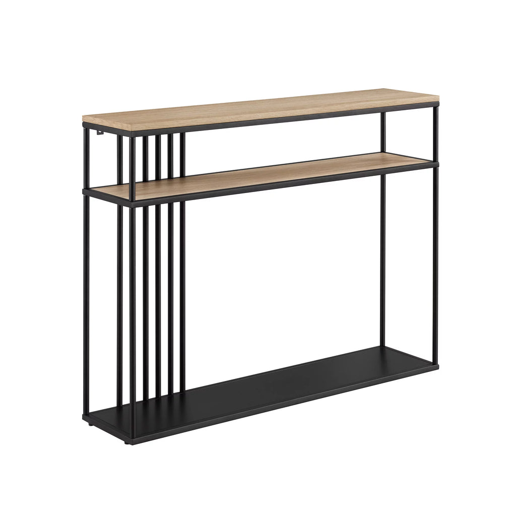 41" Slatted-Side Metal Console Table E333876