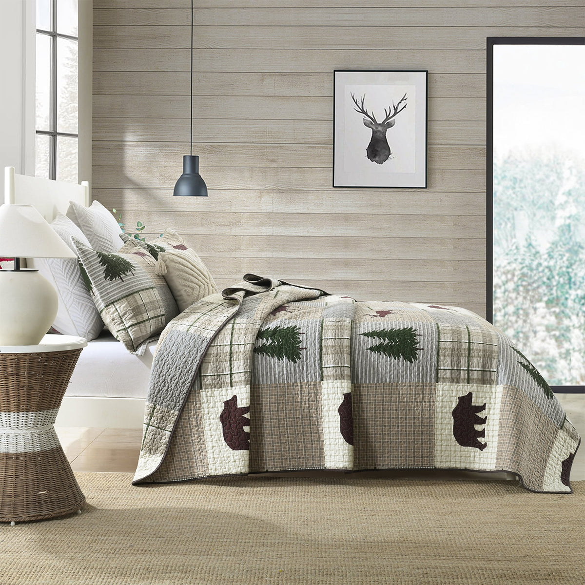 Cotton Queen Quilt 3-Piece Set F90563