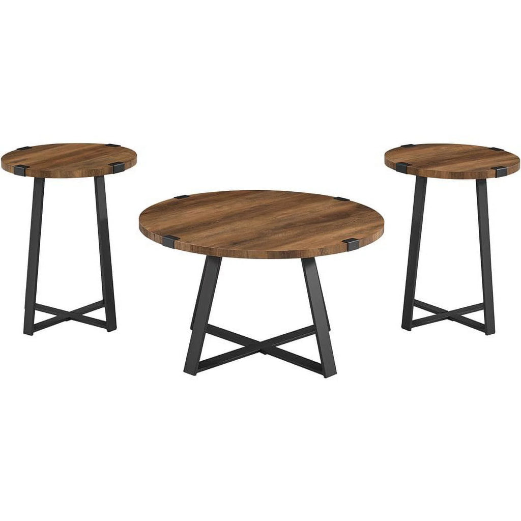 3-Piece Metal Wrap Coffee and End Table Set G90328