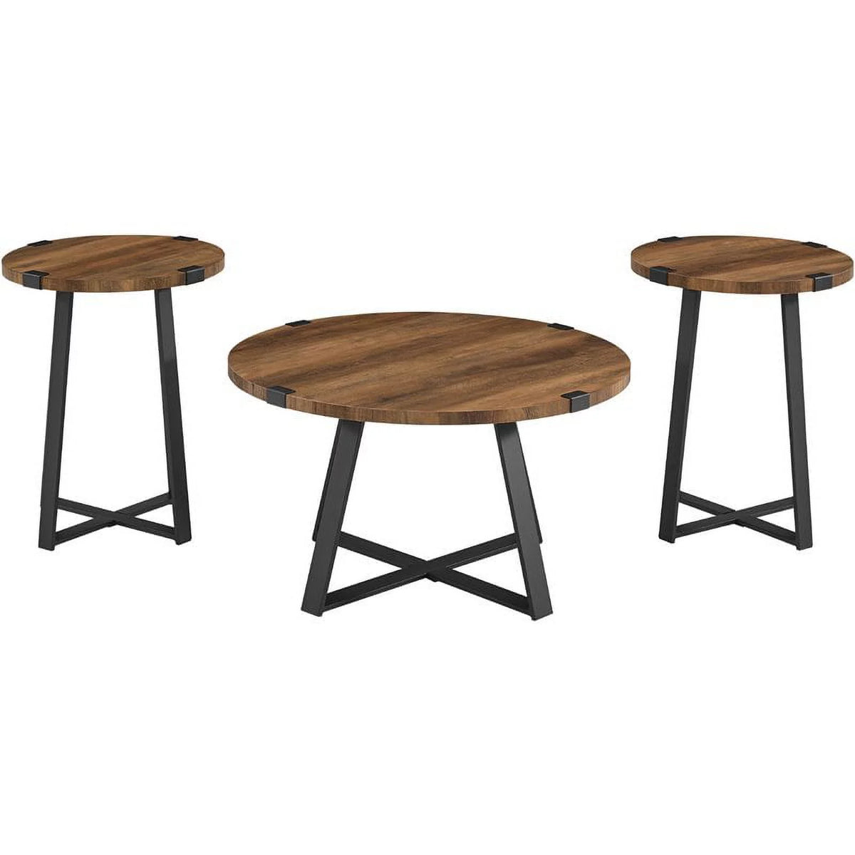 3-Piece Metal Wrap Coffee and End Table Set G90328