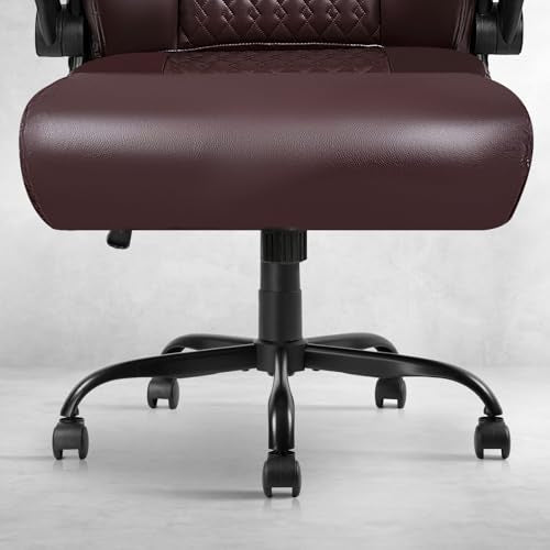 Black Big and Tall Ergonomic Office Chair with Lumbar Support K94813
