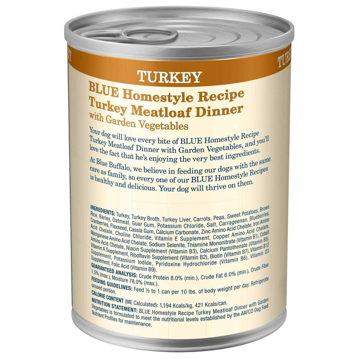 Turkey Meatloaf Dinner Wet Dog Food D411