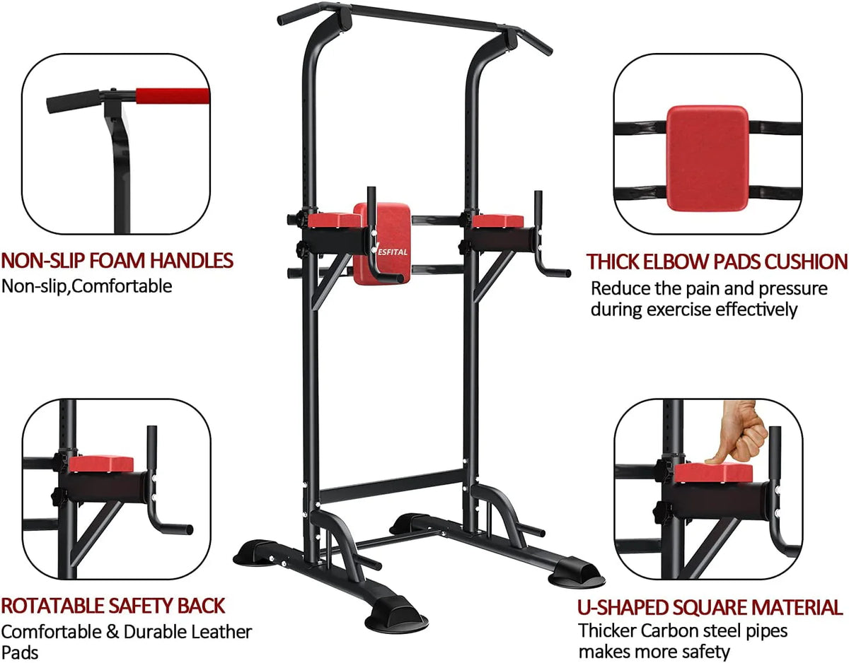 Height Adjustable Power Tower Dip Station P5217