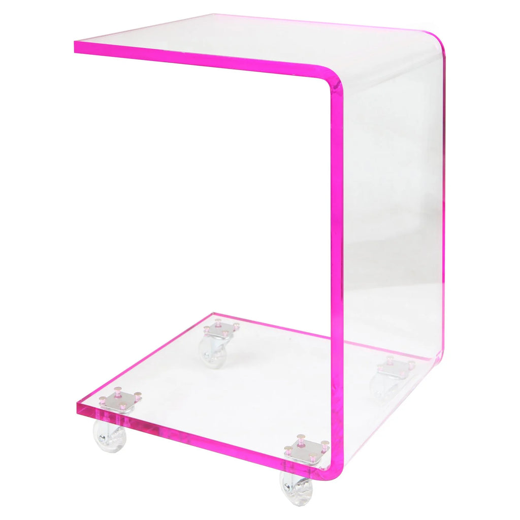 Clear Lucite and Acrylic Accent Table O4699