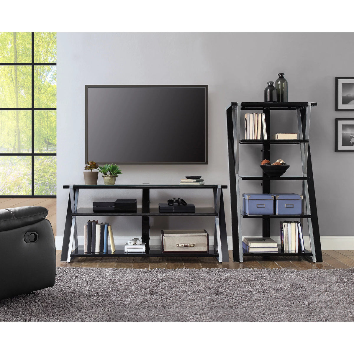 Black 3-in-1 Television Stand Y403416