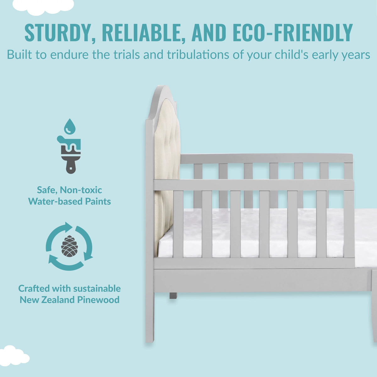 Grey Toddler Bed U6914