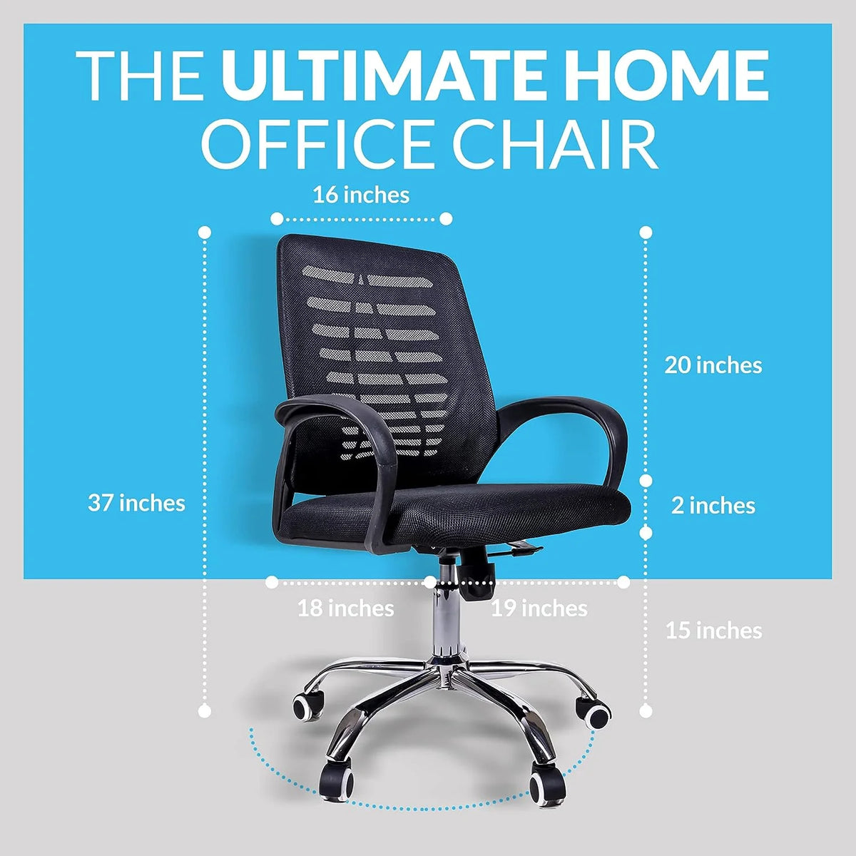 Ergonomic Office Chair with Lumbar Support Black Y713416