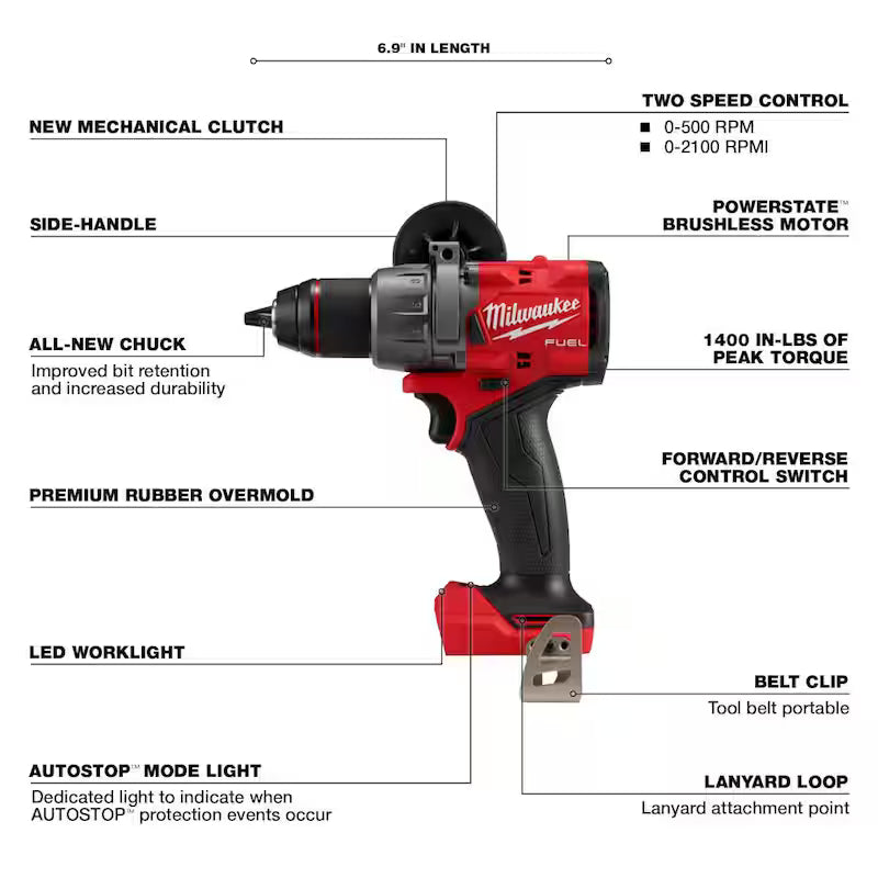 18V Brushless Cordless 1/2 in. Hammer Drill/Driver with 6Ah Batteries and Charger Y772