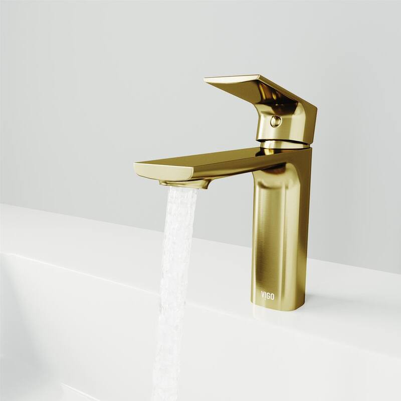 Single Handle Single-Hole Bathroom Faucet Matte Brushed Gold M132112