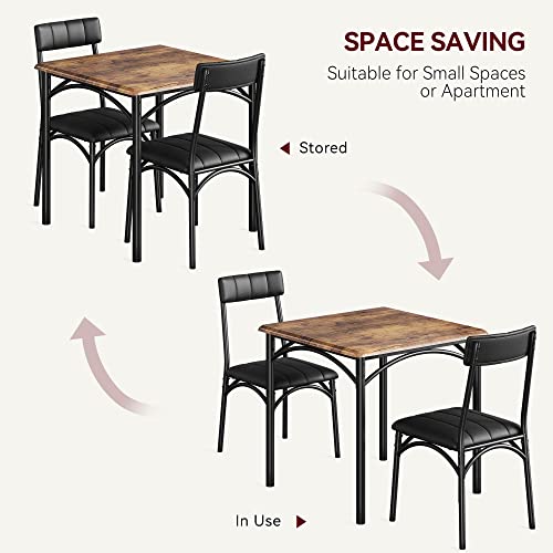 Rustic Brown 3 Piece Dining Table Set P313732