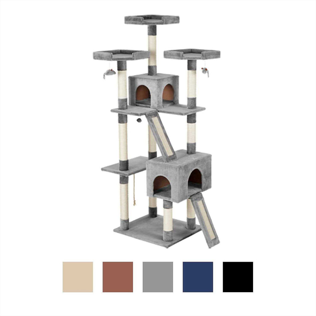 72-in Faux Fur Cat Tree Condo P941925