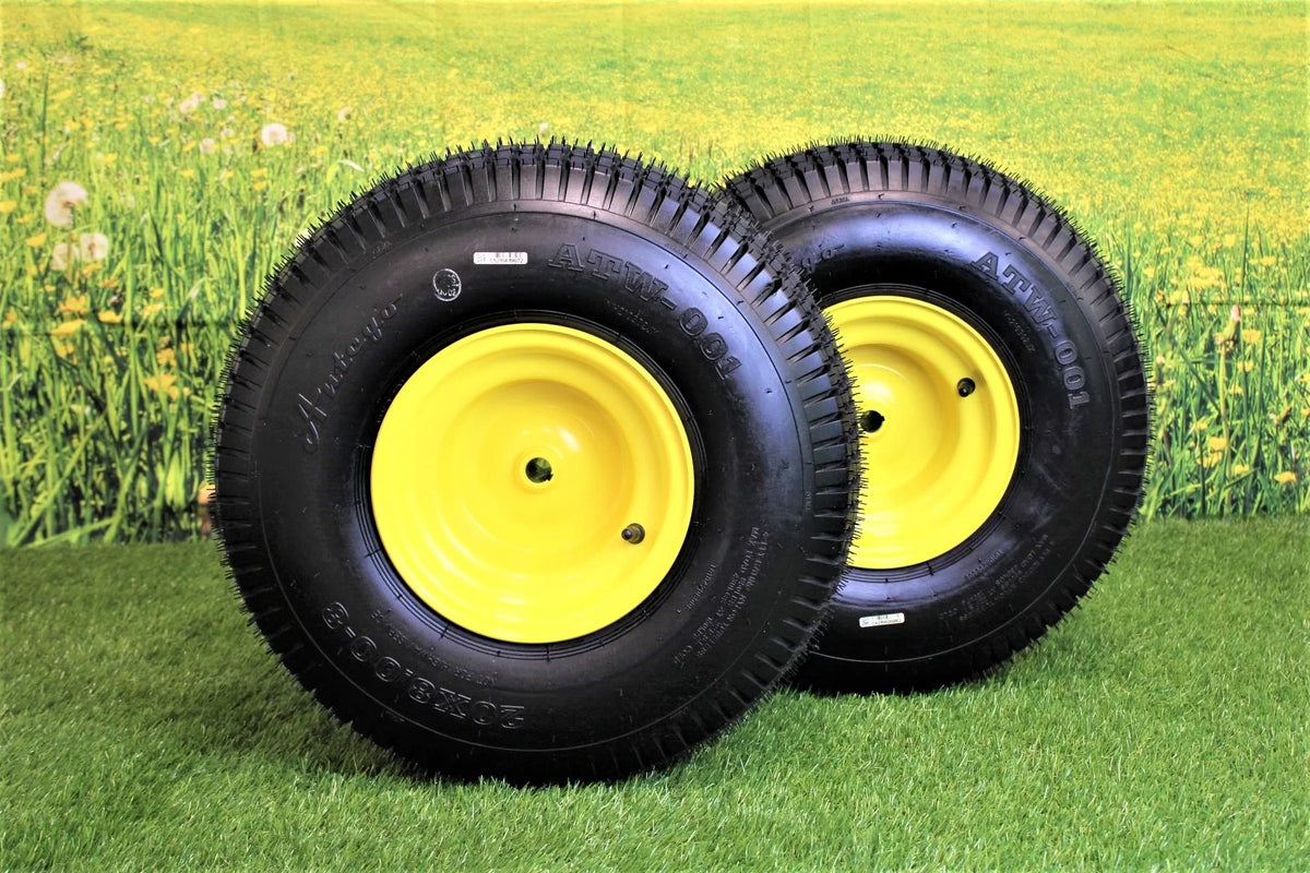 20x8.00-8 Lawn & Garden Mower Tires & Wheels Set of 2 R9407