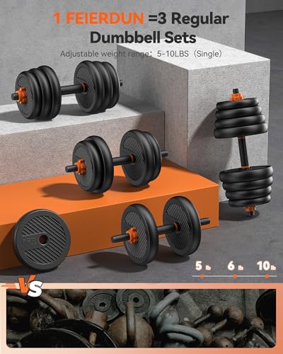 Adjustable Dumbbells Free Weight Set with Connector T524