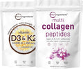 Multi Collagen Protein Powder & Vitamin D3 + K2 Softgels Bundle 2 Pack R803