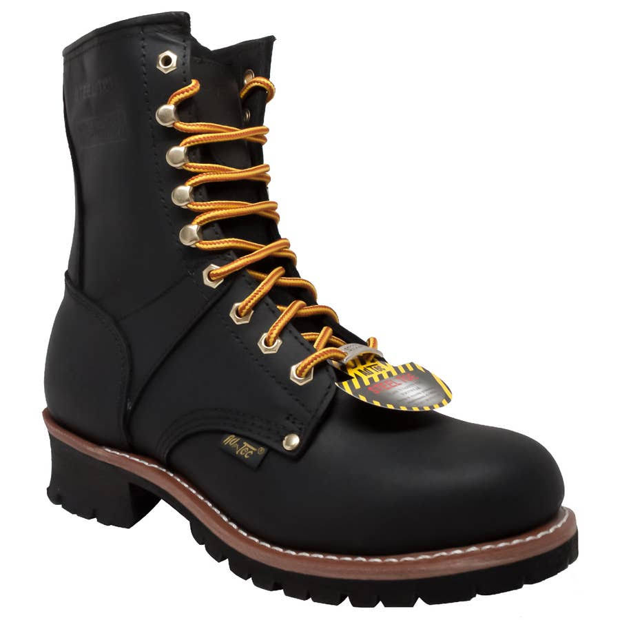 Black Steel Toe Logger C121