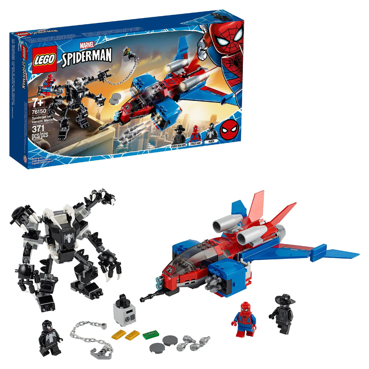 Building Kit with Minifigures, Mech and Plane (371 Pieces) K503