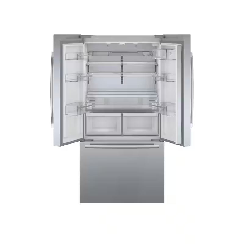 36 in. 21 cu ft Smart Counter Depth French Door Bottom Freezer Refrigerator in Stainless Steel C437