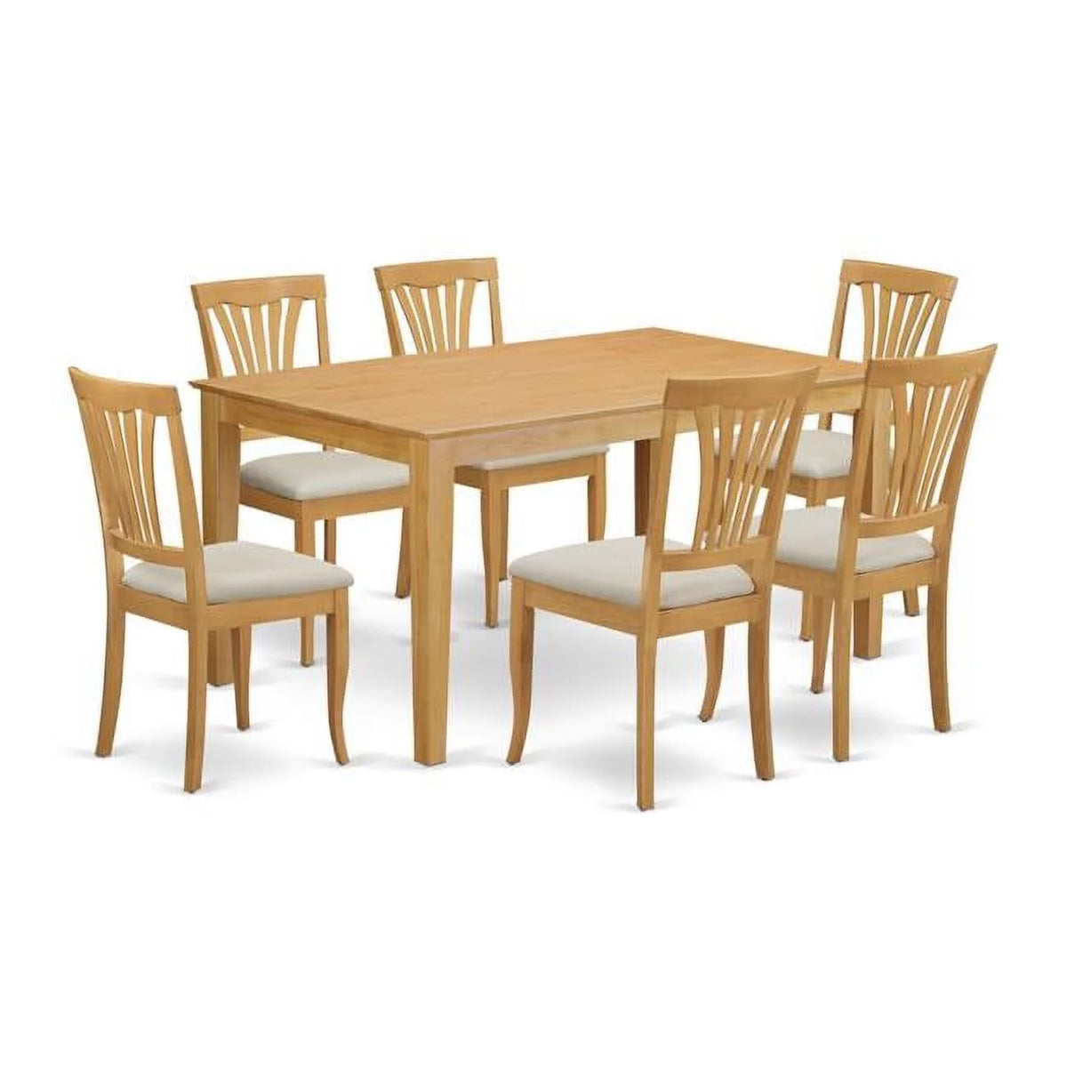 Oak Dinette Table & 6 Chairs U8592