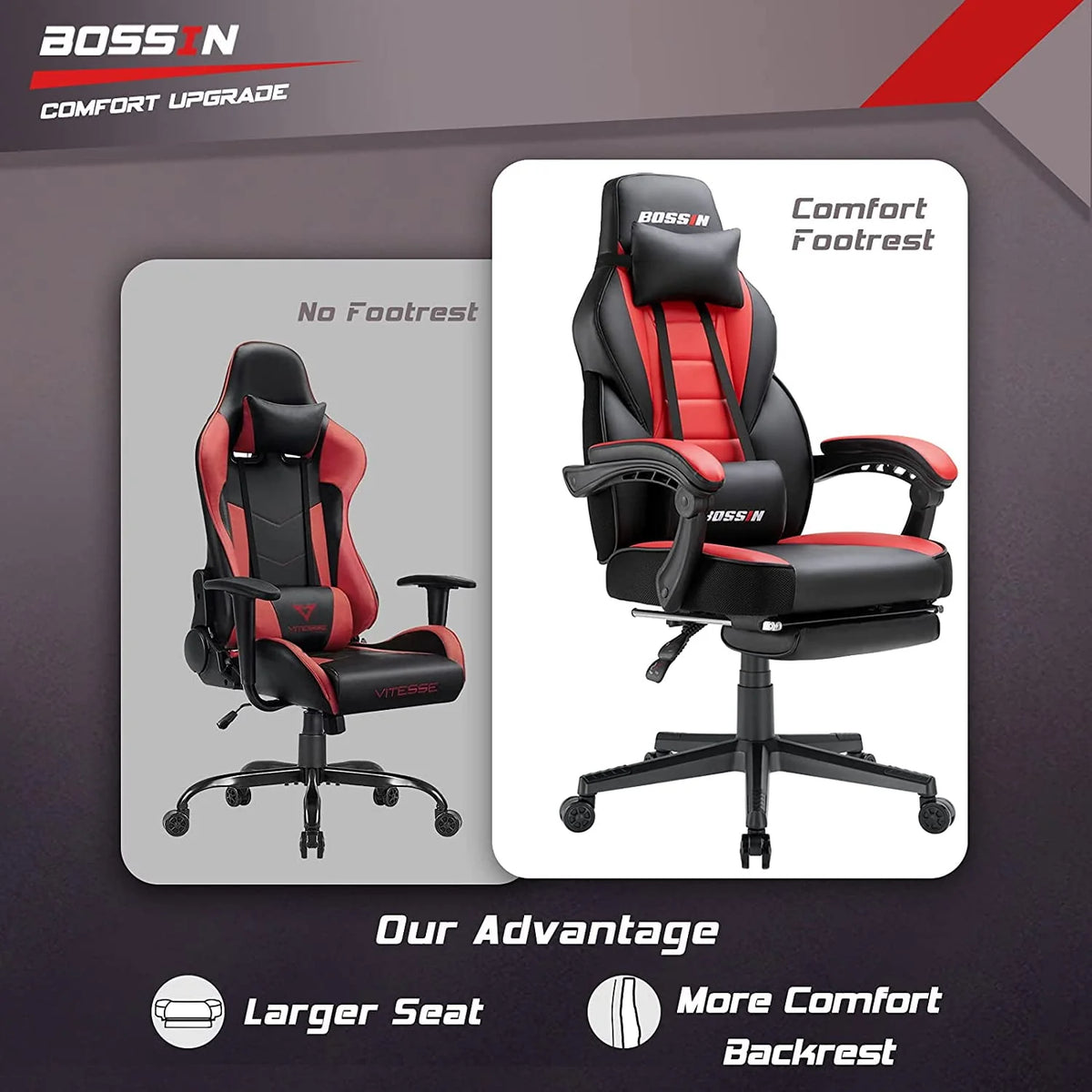 Gaming Chair with Footrest P96013