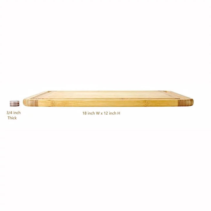 Extra Large Bamboo Cutting Board with Juice Grooves I591