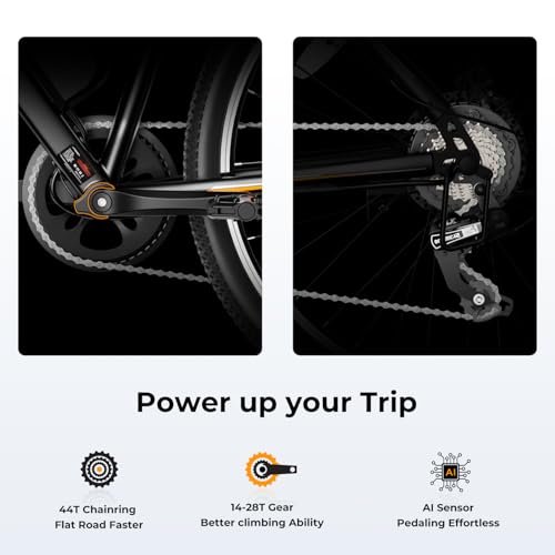 Electric Bike with 500W Motor, 360Wh Battery, 7-Speed, 26" Tires W916130