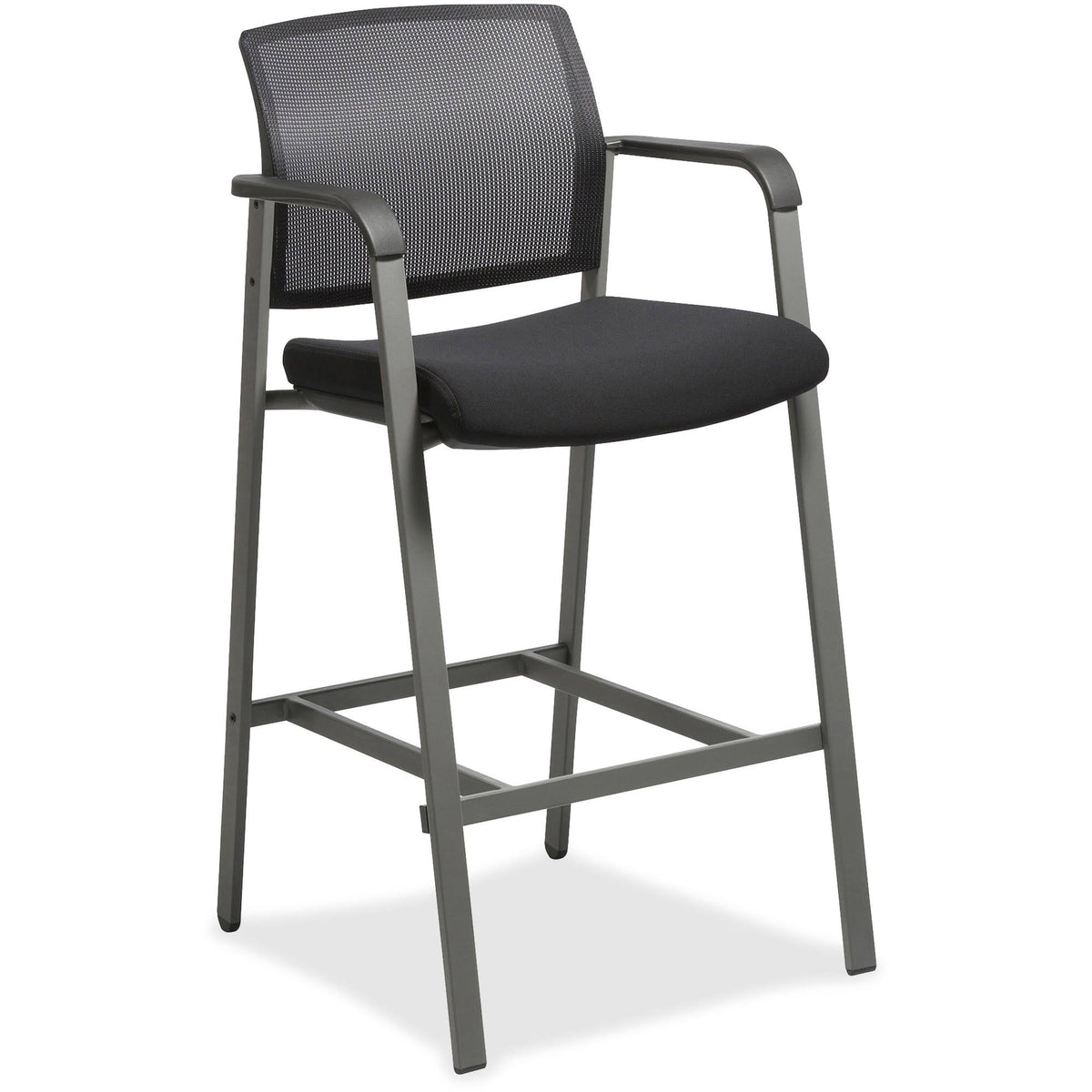 Black Mesh-Back Guest Stool A5101