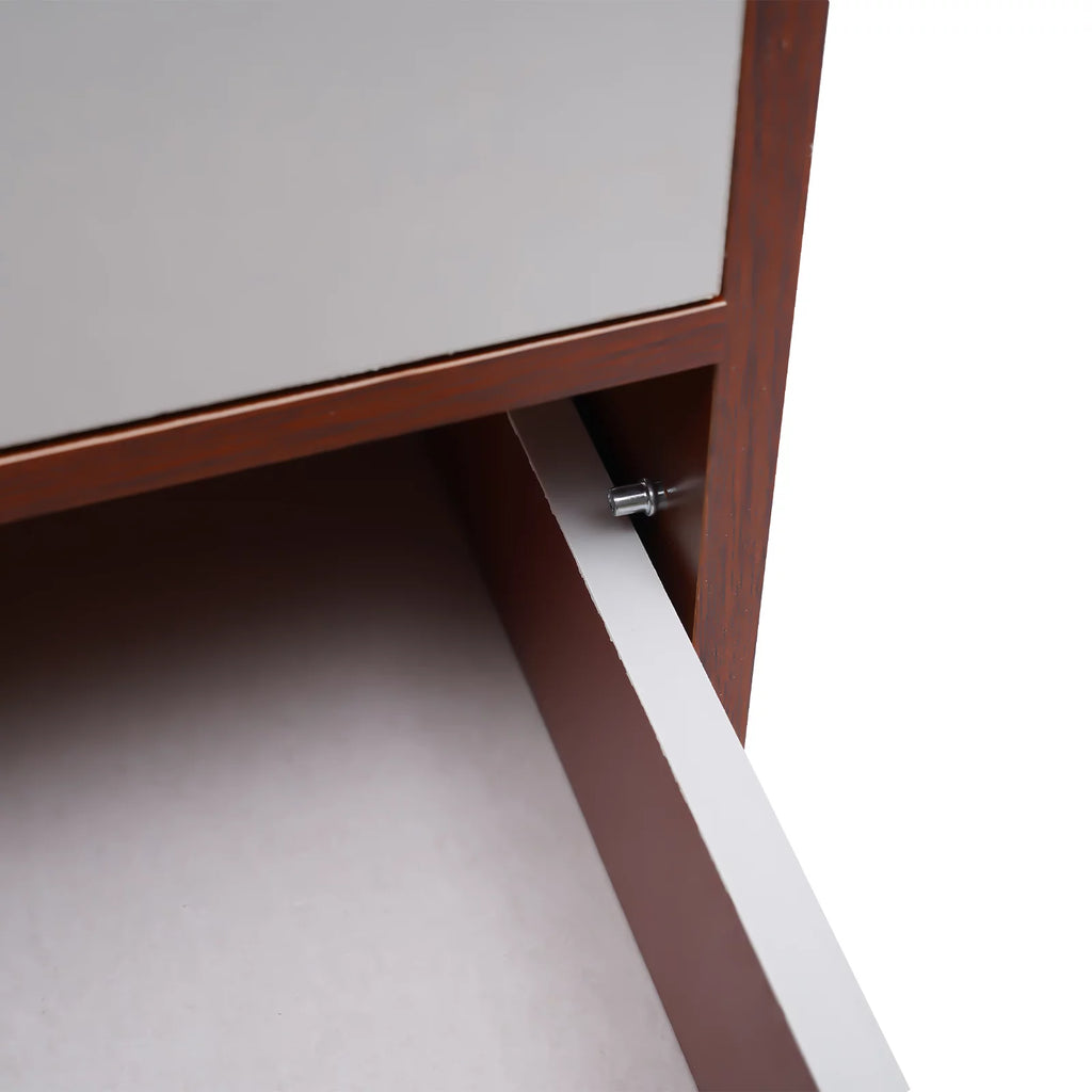 Wood Nightstand with Storage B7008
