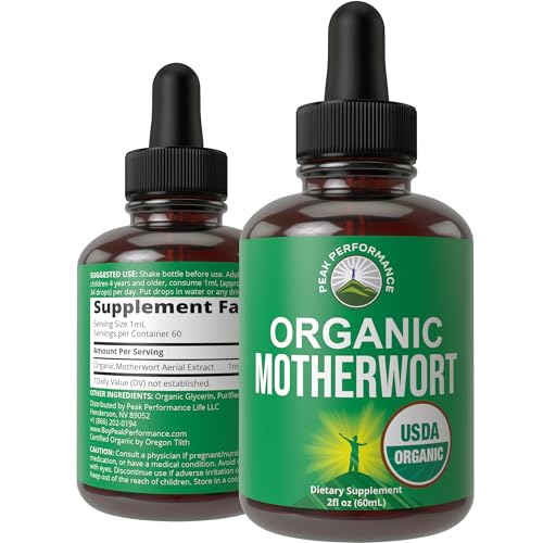 USDA Organic Motherwort Aerial Extract Liquid Drops W770953