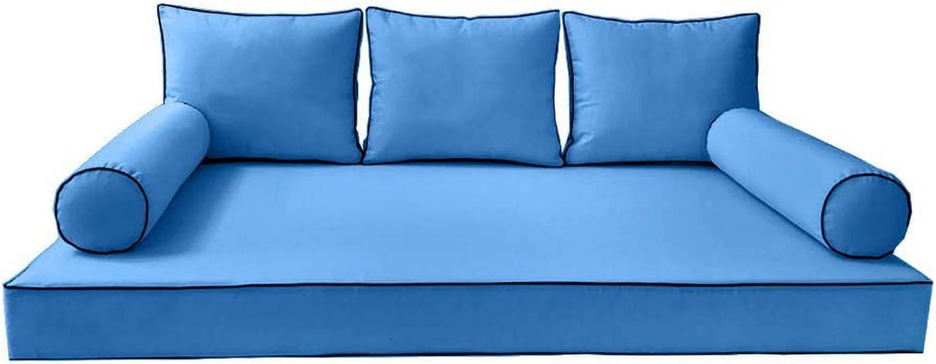Outdoor Daybed Mattress Bolster Backrest Cushion Covers A4464