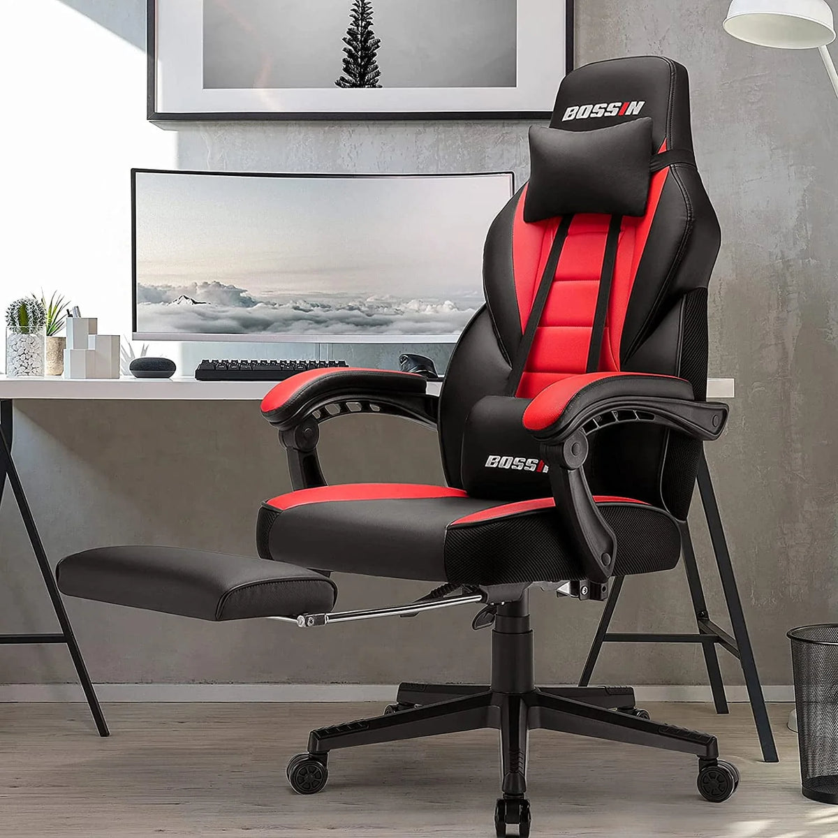 Gaming Chair with Footrest P96013