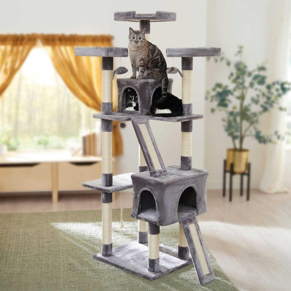72-in Faux Fur Cat Tree Condo P941925