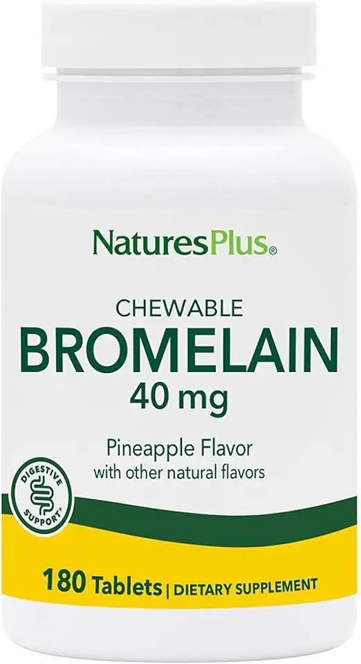 Chewable Bromelain 40 mg Proteolytic Enzyme Supplement 180 Tablets B275