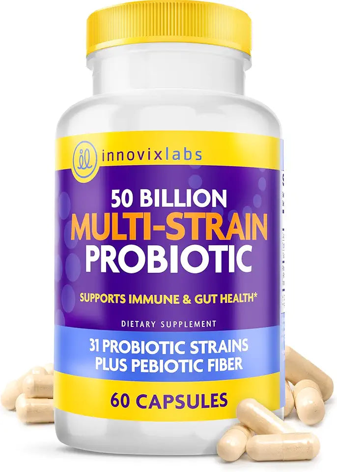 60 Capsules 50 Billion CFU Multi Strain Probiotics Supplement P876