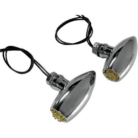 Chrome Amber LED Marker Lights E5570