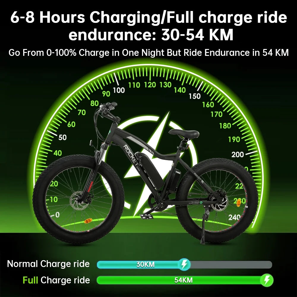 26 Inch Fat Tire Electric Bicycle 500 W Motor S459004