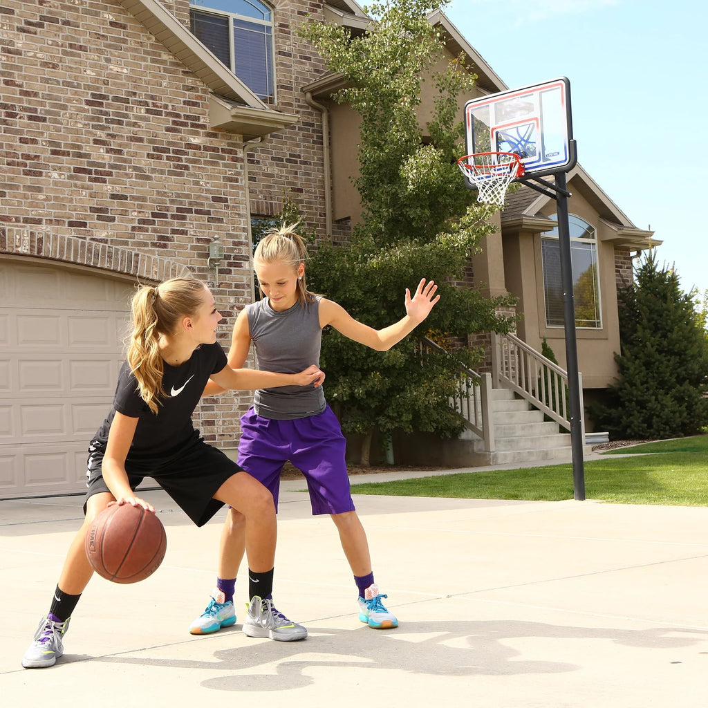 Adjustable Inground Basketball Hoop 44 inch Polycarbonate F925960