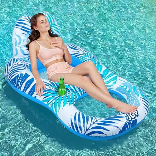 Inflatable Pool Float Chair with Drink Holder K914