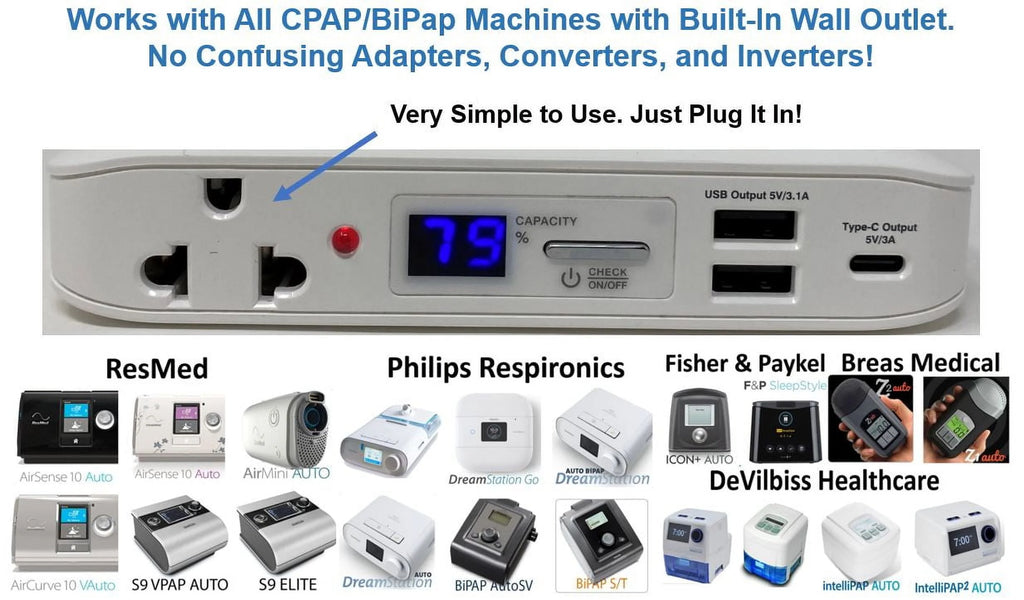 Travel CPAP Battery with Car Charger K316