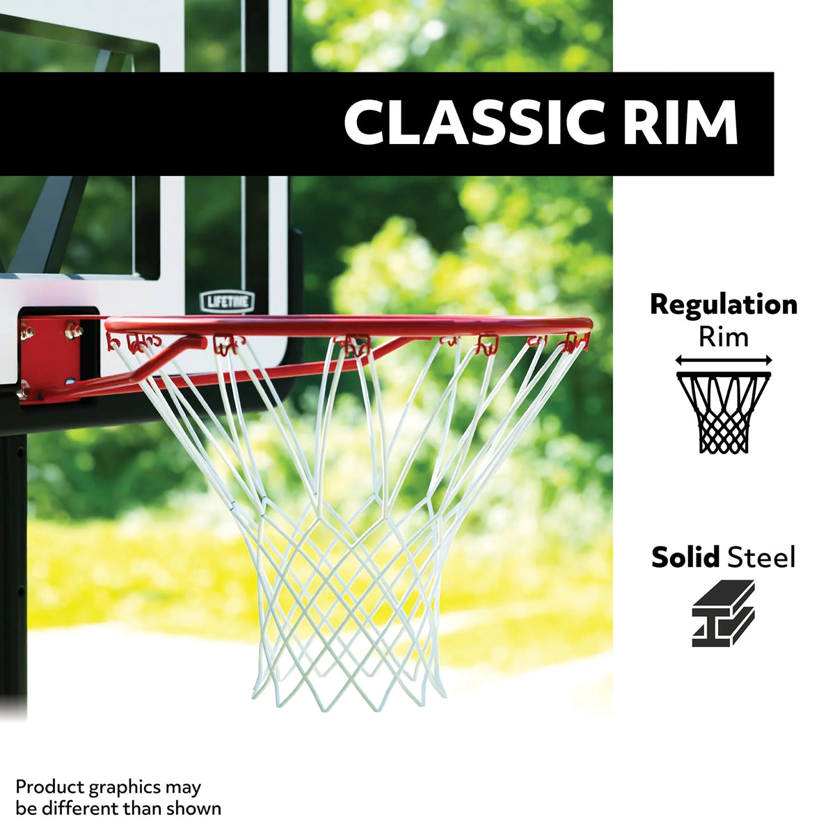 Adjustable Inground Basketball Hoop 44 inch Polycarbonate F925960