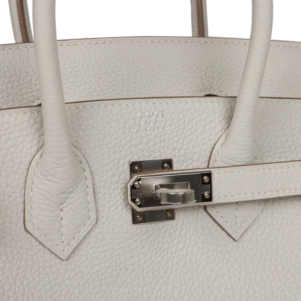 Birkin 25 Gris Pale Togo Palladium Hardware W77037