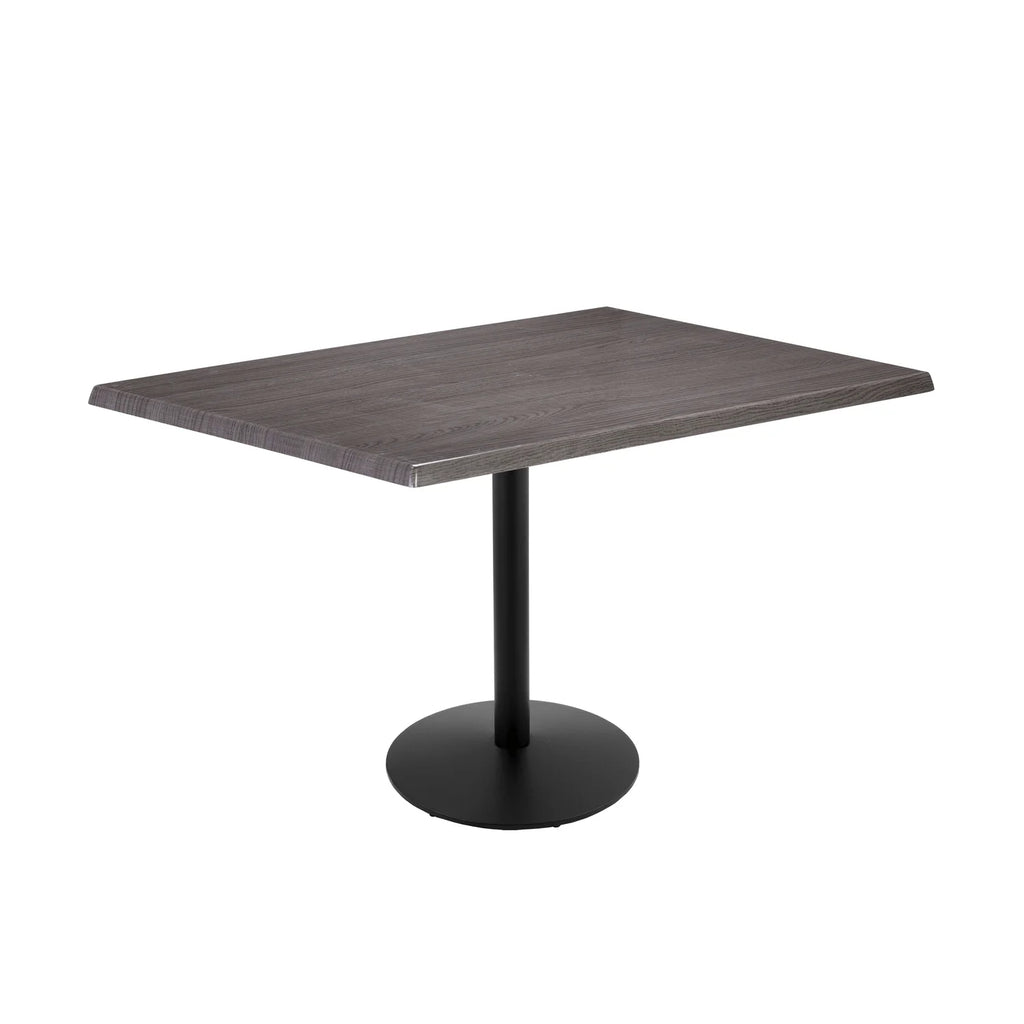 Black Round Base Rectangle Table U649