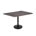Black Round Base Rectangle Table U649