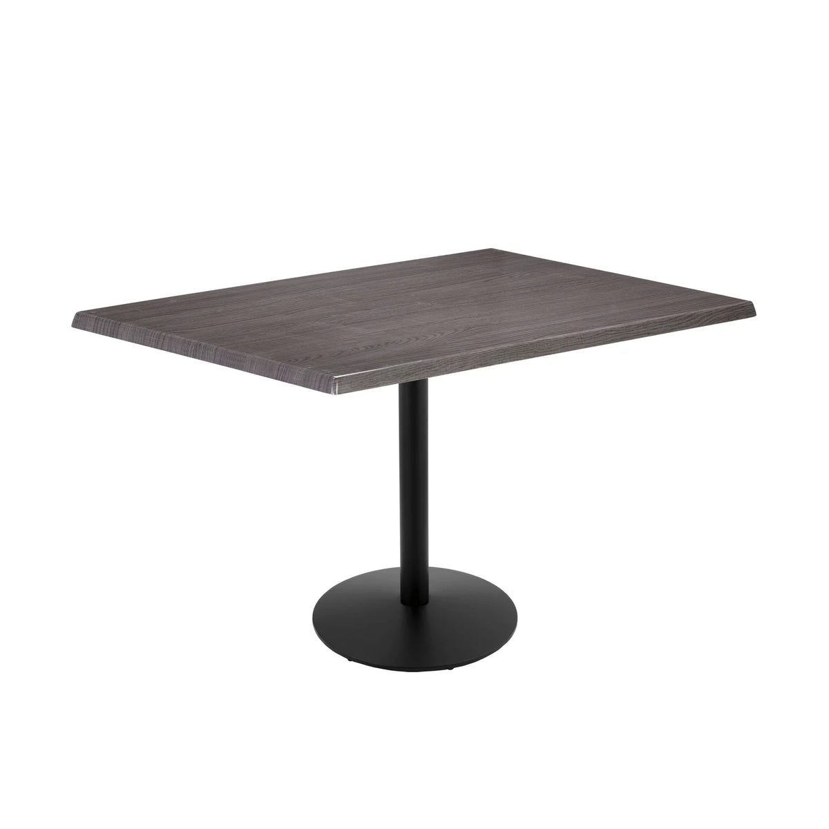 Black Round Base Rectangle Table U649