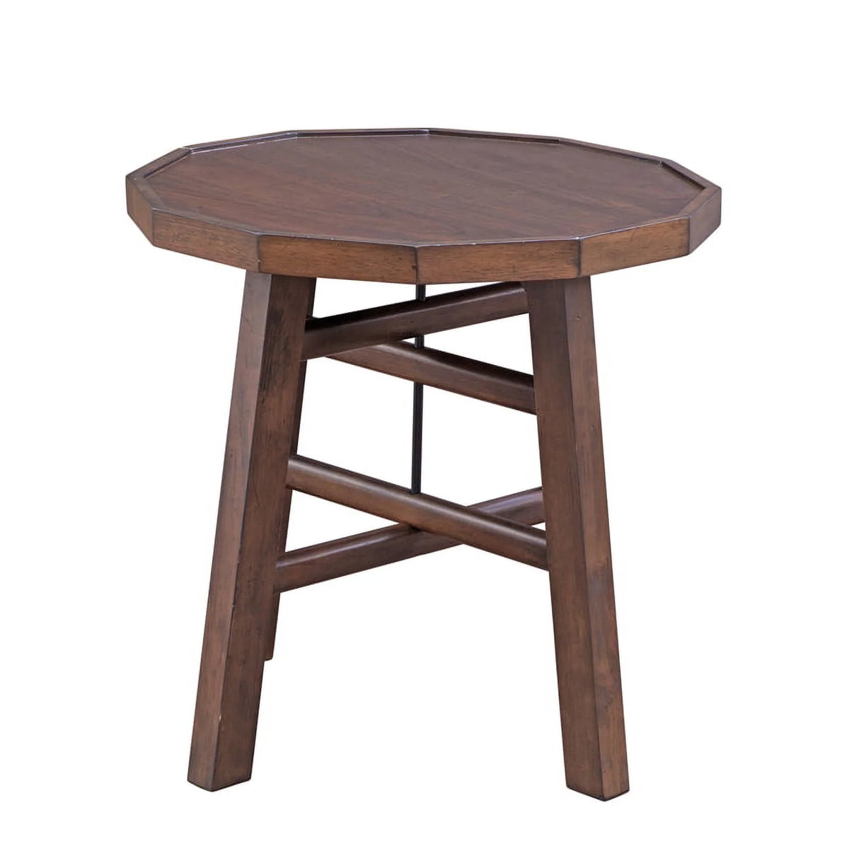 Burnt Caramel Finish Wood End Table D8157