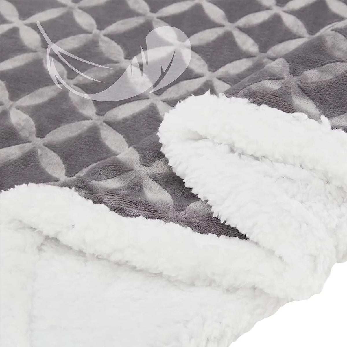 Sherpa Fleece Throw Blanket 50"x60" Y1522