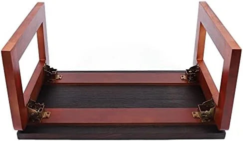 Walnut Oval Nesting Coffee Table Set of 2 with Metal Legs F591760